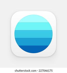 Colorful app icon. Vector template