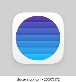 Colorful app icon. Vector template