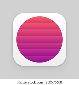 Colorful app icon. Vector template