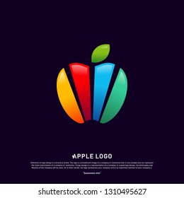 Colorful Apple logo design concept vector. Fruit Apple Creative Logo vector template. Icon symbol