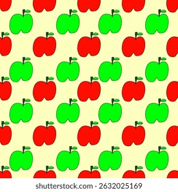 Colorful apple pattern on a light background