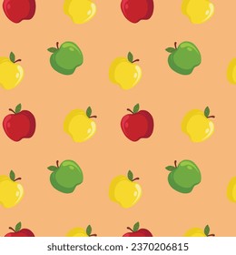 Colorful apple pattern. Wallpaper. Background