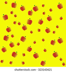 Colorful apple vector print.