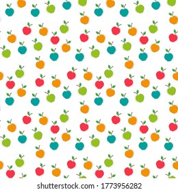 Colorful apples seamless vector pattern background Eps10