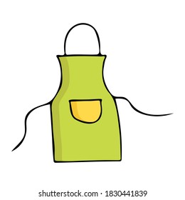 Colorful apron icon in vector. Colorful flat illustration of apron in vector