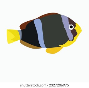 Colorful aquarium fish set vector isolated. Tropical fishes collection