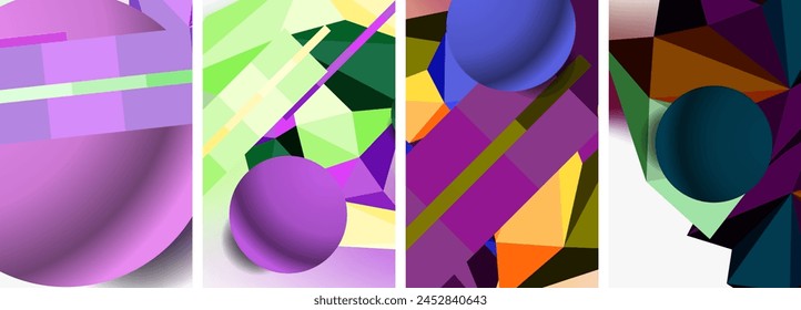 A colorful array of balls in varying shades of purple, magenta, and violet are carefully lined up in a row, creating a stunning pattern reminiscent of petals in an artful display of colorfulness