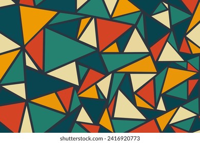 a colorful array of triangles with an abstract pattern