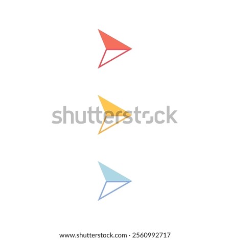 Colorful arrow bullet point set. Business, presentation, report, infographic, checklist concepts. Flat decorative vector design isolated illustrations. 