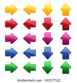 Colorful arrow buttons