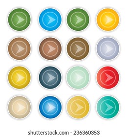 Colorful arrow buttons