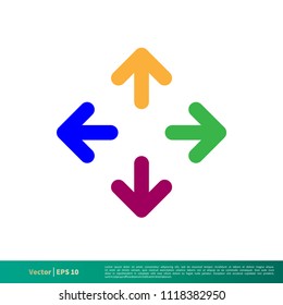 Colorful Arrow Cursor Icon Vector Logo Template Illustration Design. Vector EPS 10.