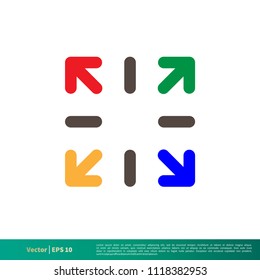 Colorful Arrow Cursor Icon Vector Logo Template Illustration Design. Vector EPS 10.