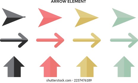 colorful arrow design vector elements