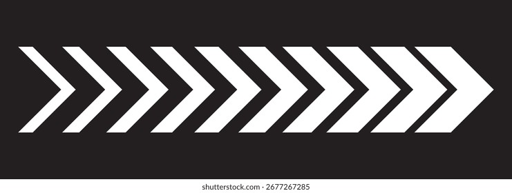 Flecha colorida. flecha dinámica en movimiento que representa la velocidad, la aceleración y la velocidad. Icono de flecha de Chevron. Icono de flechas en movimiento. efecto de mezcla, puntero, dirección de la velocidad, precaución de la carretera, militar, signo de navegación