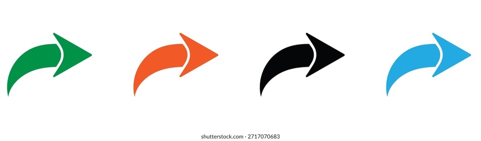 Farbige Pfeilsymbole für Navigation und Richtung.
