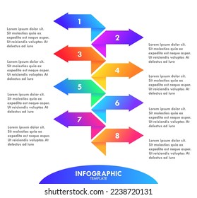 Colorful Arrow Infographic Chart Template Design