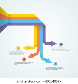 Colorful arrow infographic elements for your business reports and presentation.