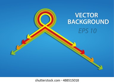 Colorful arrow line background. Vector illustration.