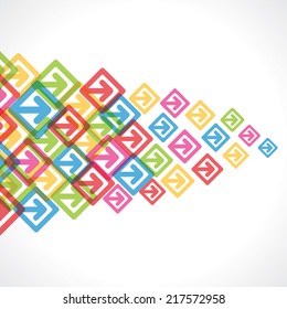 colorful arrow move or forward background vector