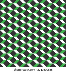 Colorful arrow pattern on black background. White and green modern backdrop design. Left and right arrow direction pattern background.