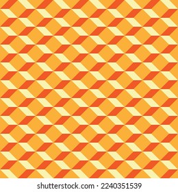 Colorful arrow pattern on orange background. Orange multiple box backdrop design. Left and right arrow direction pattern background.