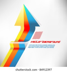 colorful arrow ribbon vector