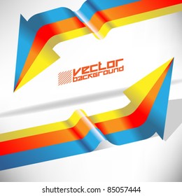 colorful arrow ribbon vector