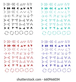 Colorful arrow set