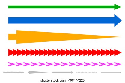 Colorful arrow shapes