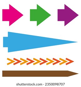 Colorful arrow shapes. Vector illustration. EPS 10.