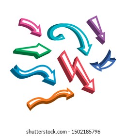 colorful arrow signs. vector arrow signs