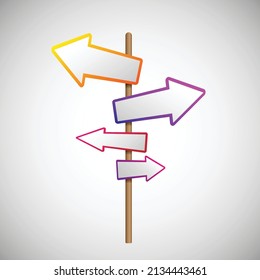 Colorful arrow signs vector, Abstract arrow collection vector