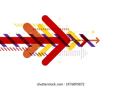 Colorful arrow speed background. Concept of communication data transfer technology