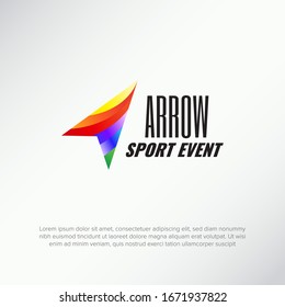 Colorful Arrow Sport Logo Template your product, event, business, company, association.