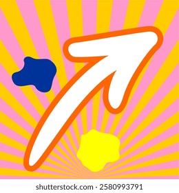 Colorful arrow symbols. Arrow isolated vector graphic elements.