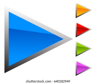 Colorful arrow template. Arrow shapes in different colors