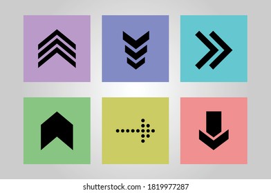 Colorful arrow vector for designer.