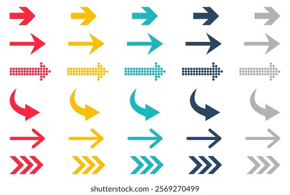 Colorful Arrow Arrow vector elements collection sign symbol icon pictogram graphic illustration