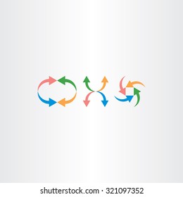 colorful arrow vector icon set element design
