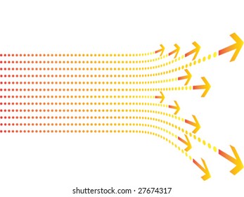 Ilustración del vector de fondo de flechas coloridas
