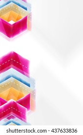 Colorful arrows composition. Vector web brochure, internet flyer, wallpaper or cover poster design.