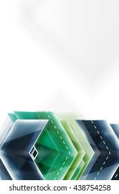 Colorful arrows composition. Vector web brochure, internet flyer, wallpaper or cover poster design.
