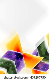 Colorful arrows composition. Vector web brochure, internet flyer, wallpaper or cover poster design.