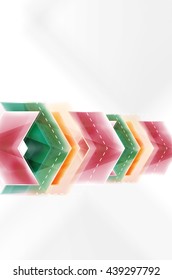 Colorful arrows composition. Vector web brochure, internet flyer, wallpaper or cover poster design.