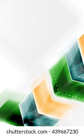 Colorful arrows composition. Vector web brochure, internet flyer, wallpaper or cover poster design.