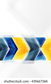 Colorful arrows composition. Vector web brochure, internet flyer, wallpaper or cover poster design.