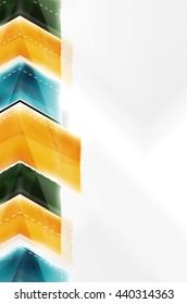 Colorful arrows composition. Vector web brochure, internet flyer, wallpaper or cover poster design.