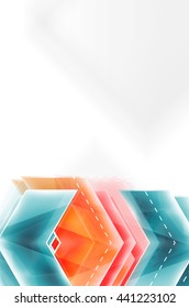 Colorful arrows composition. Vector web brochure, internet flyer, wallpaper or cover poster design.