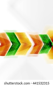 Colorful arrows composition. Vector web brochure, internet flyer, wallpaper or cover poster design.